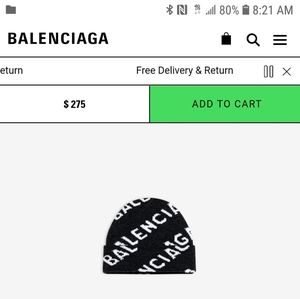 Balenciaga allover hat in black